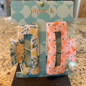 Piper K | Lemon & Orange Hair Clips 🍋🍊